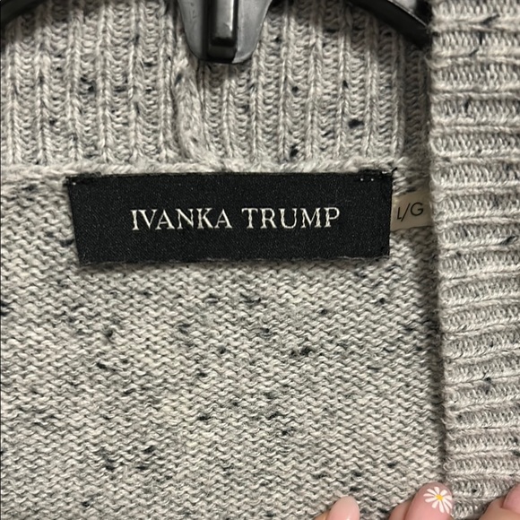 Ivanka Trump Gray Shawl Collar Cardigan - Picture 2 of 8